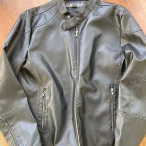 Kenneth Cole Reaction Faux Leather Mens Coat